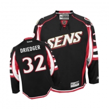 Men's Reebok Ottawa Senators #32 Chris Driedger Authentic Black Third NHL Jersey