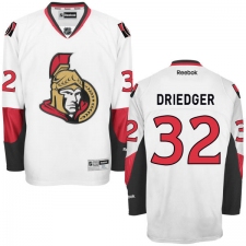 Women's Reebok Ottawa Senators #32 Chris Driedger Authentic White Away NHL Jersey