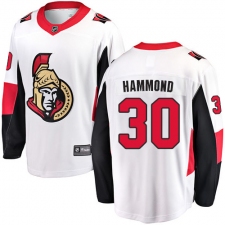Men's Ottawa Senators #30 Andrew Hammond Fanatics Branded White Away Breakaway NHL Jersey