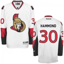 Men's Reebok Ottawa Senators #30 Andrew Hammond Authentic White Away NHL Jersey
