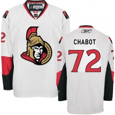 Men's Reebok Ottawa Senators #72 Thomas Chabot Authentic White Away NHL Jersey