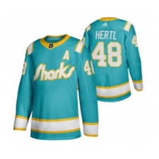 Men's San Jose Sharks #48 Tomas Hertl 2020 Throwback Authentic Player Hockey Jersey