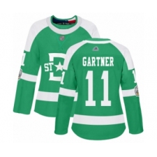 Women's Dallas Stars #11 Mike Gartner Authentic Green 2020 Winter Classic Hockey Jersey