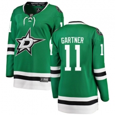 Women's Dallas Stars #11 Mike Gartner Authentic Green Home Fanatics Branded Breakaway NHL Jersey