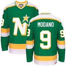 Men's CCM Dallas Stars #9 Mike Modano Premier Green Throwback NHL Jersey