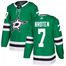Youth Adidas Dallas Stars #7 Neal Broten Authentic Green Home NHL Jersey