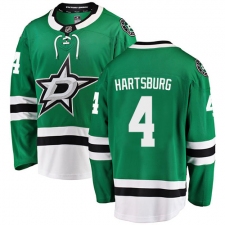 Men's Dallas Stars #4 Craig Hartsburg Fanatics Branded Green Home Breakaway NHL Jersey