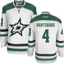 Men's Reebok Dallas Stars #4 Craig Hartsburg Authentic White Away NHL Jersey