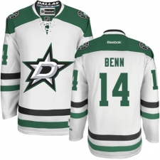 Men's Reebok Dallas Stars #14 Jamie Benn Authentic White Away NHL Jersey