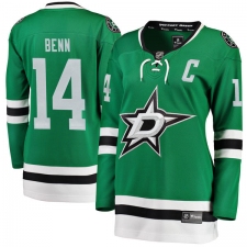 Women's Dallas Stars #14 Jamie Benn Authentic Green Home Fanatics Branded Breakaway NHL Jersey