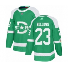 Men's Dallas Stars #23 Brian Bellows Authentic Green 2020 Winter Classic Hockey Jersey