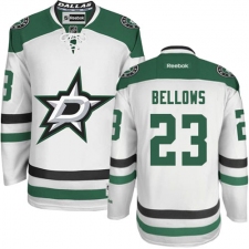 Men's Reebok Dallas Stars #23 Brian Bellows Authentic White Away NHL Jersey