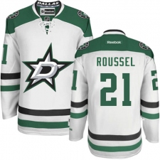 Men's Reebok Dallas Stars #21 Antoine Roussel Authentic White Away NHL Jersey