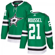 Youth Adidas Dallas Stars #21 Antoine Roussel Authentic Green Home NHL Jersey