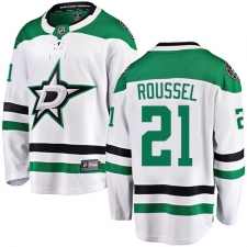 Youth Dallas Stars #21 Antoine Roussel Authentic White Away Fanatics Branded Breakaway NHL Jersey