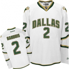 Men's Reebok Dallas Stars #2 Dan Hamhuis Premier White Third NHL Jersey