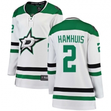 Women's Dallas Stars #2 Dan Hamhuis Authentic White Away Fanatics Branded Breakaway NHL Jersey
