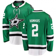 Youth Dallas Stars #2 Dan Hamhuis Authentic Green Home Fanatics Branded Breakaway NHL Jersey