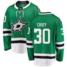 Men's Dallas Stars #30 Jon Casey Fanatics Branded Green Home Breakaway NHL Jersey