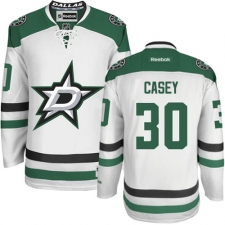 Youth Reebok Dallas Stars #30 Jon Casey Authentic White Away NHL Jersey