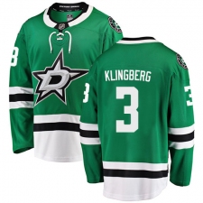 Men's Dallas Stars #3 John Klingberg Fanatics Branded Green Home Breakaway NHL Jersey