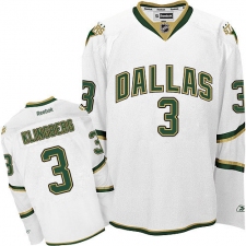 Men's Reebok Dallas Stars #3 John Klingberg Authentic White Third NHL Jersey