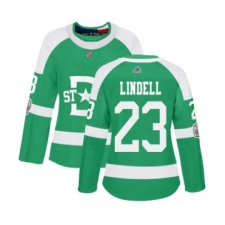 Women's Dallas Stars #23 Esa Lindell Authentic Green 2020 Winter Classic Hockey Jersey