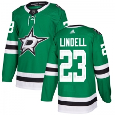 Youth Adidas Dallas Stars #23 Esa Lindell Authentic Green Home NHL Jersey