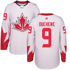 Men's Adidas Team Canada #9 Matt Duchene Authentic White Home 2016 World Cup Ice Hockey Jersey