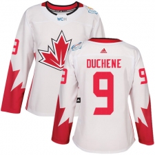 Women's Adidas Team Canada #9 Matt Duchene Premier White Home 2016 World Cup Hockey Jersey