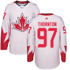 Men's Adidas Team Canada #97 Joe Thornton Premier White Home 2016 World Cup Hockey Jersey