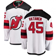 Youth New Jersey Devils #45 Sami Vatanen Fanatics Branded White Away Breakaway NHL Jersey