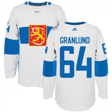 Men's Adidas Team Finland #64 Mikael Granlund Authentic White Home 2016 World Cup of Hockey Jersey