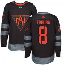 Youth Adidas Team North America #8 Jacob Trouba Authentic Black Away 2016 World Cup of Hockey Jersey