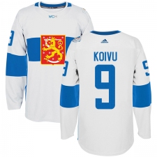 Men's Adidas Team Finland #9 Mikko Koivu Premier White Home 2016 World Cup of Hockey Jersey