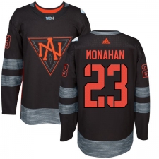 Youth Adidas Team North America #23 Sean Monahan Authentic Black Away 2016 World Cup of Hockey Jersey