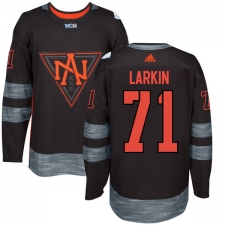 Youth Adidas Team North America #71 Dylan Larkin Premier Black Away 2016 World Cup of Hockey Jersey