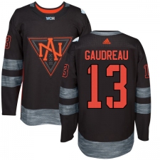 Youth Adidas Team North America #13 Johnny Gaudreau Authentic Black Away 2016 World Cup of Hockey Jersey