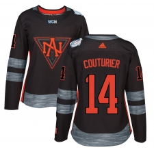 Women's Adidas Team North America #14 Sean Couturier Premier Black Away 2016 World Cup of Hockey Jersey