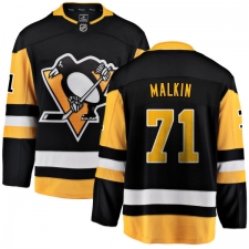 Men's Pittsburgh Penguins #71 Evgeni Malkin Fanatics Branded Black Home Breakaway NHL Jersey