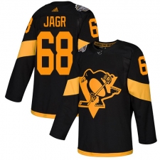 Men's Adidas Pittsburgh Penguins #68 Jaromir Jagr Black Authentic 2019 Stadium Series Stitched NHL Jersey