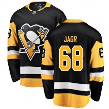 Men's Pittsburgh Penguins #68 Jaromir Jagr Fanatics Branded Black Home Breakaway NHL Jersey