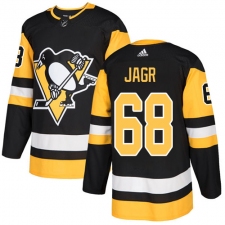 Youth Adidas Pittsburgh Penguins #68 Jaromir Jagr Authentic Black Home NHL Jersey