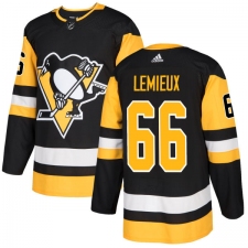 Youth Adidas Pittsburgh Penguins #66 Mario Lemieux Authentic Black Home NHL Jersey