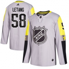 Youth Adidas Pittsburgh Penguins #58 Kris Letang Authentic Gray 2018 All-Star Metro Division NHL Jersey