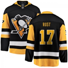 Men's Pittsburgh Penguins #17 Bryan Rust Fanatics Branded Black Home Breakaway NHL Jersey