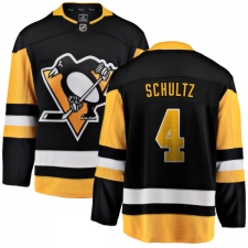 Men's Pittsburgh Penguins #4 Justin Schultz Fanatics Branded Black Home Breakaway NHL Jersey