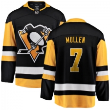 Men's Pittsburgh Penguins #7 Joe Mullen Fanatics Branded Black Home Breakaway NHL Jersey
