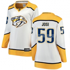 Women's Nashville Predators #59 Roman Josi Fanatics Branded White Away Breakaway NHL Jersey