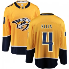 Men's Nashville Predators #4 Ryan Ellis Fanatics Branded Gold Home Breakaway NHL Jersey